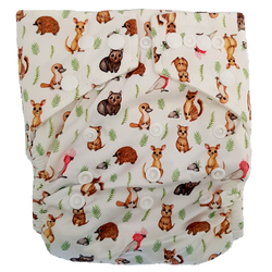 Stay Dry Bamboo Cloth Nappy - Aussie animals