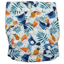 Hippybottomus Stay Dry Bamboo Nappy - Toucan