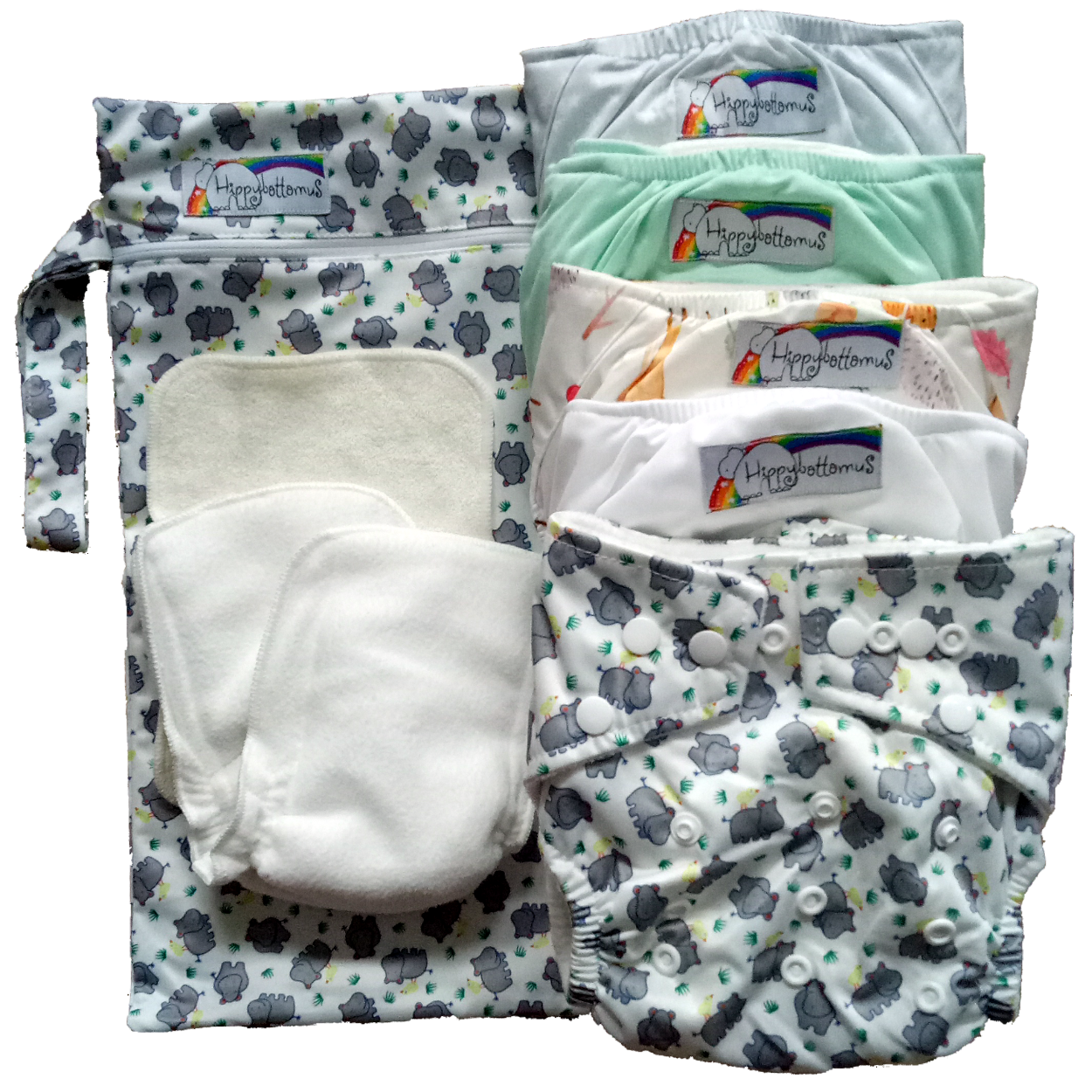 Hippybottomus Trial Reusable Nappy Pack Australia Unisex