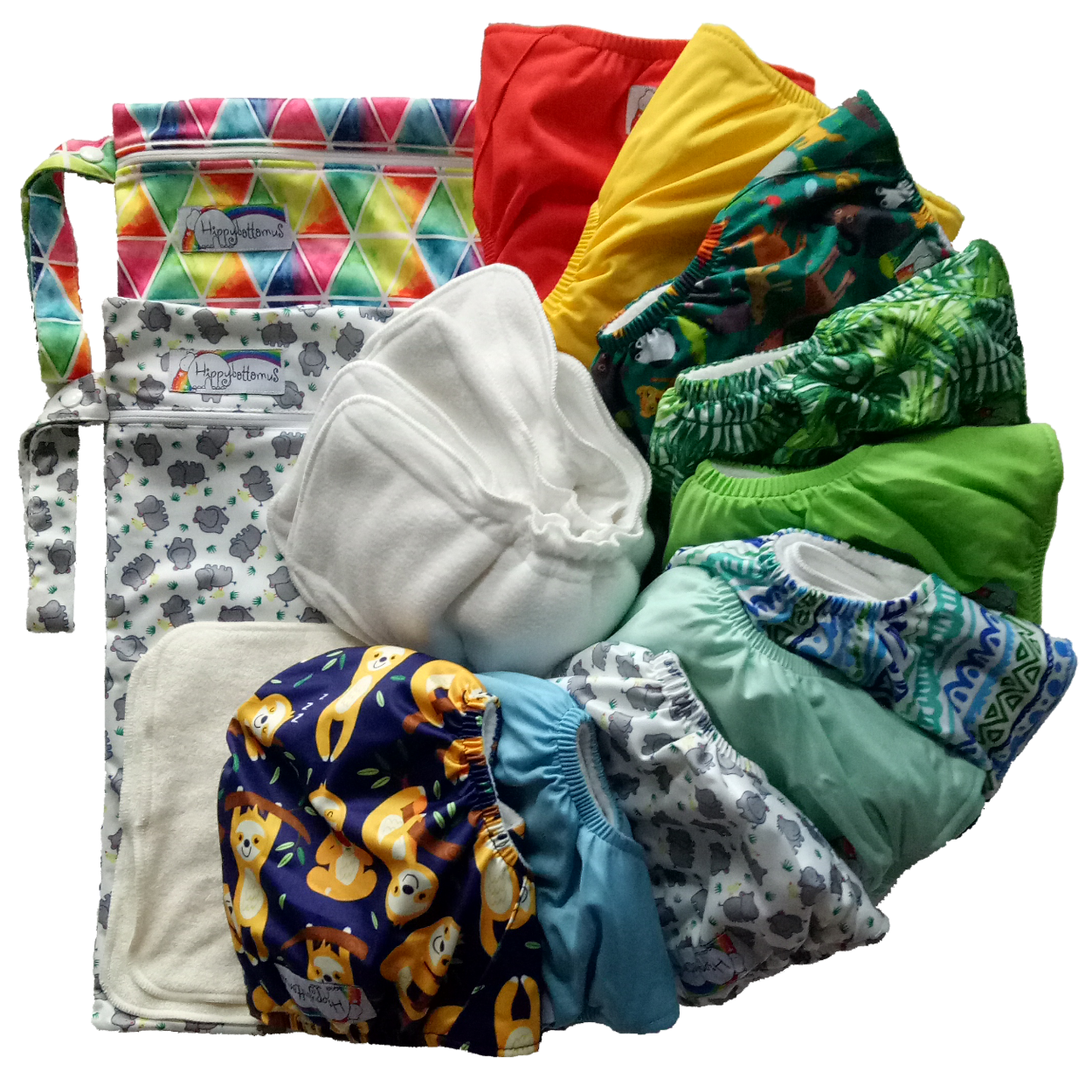 Reusable diaper pack for part time use