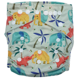 Stay Dry Bamboo Cloth Nappy - Elephants (discontinued)