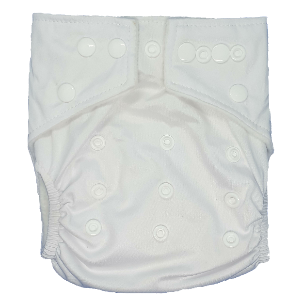 Hippybottomus Stay Dry Bamboo Cloth Nappy - White