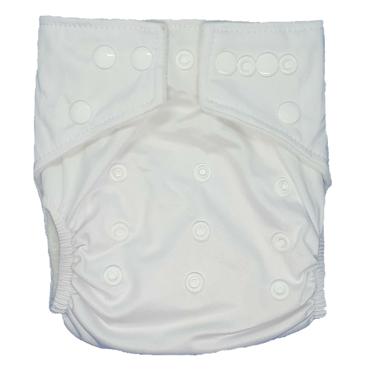 Hippybottomus Stay Dry Bamboo Cloth Nappy Australia - White