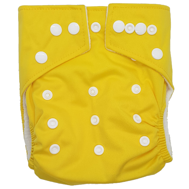 Hippybottomus Stay Dry Bamboo Cloth Nappy Australia - Yellow