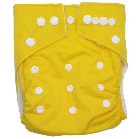 Hippybottomus Stay Dry Bamboo Cloth Nappy Australia - Yellow