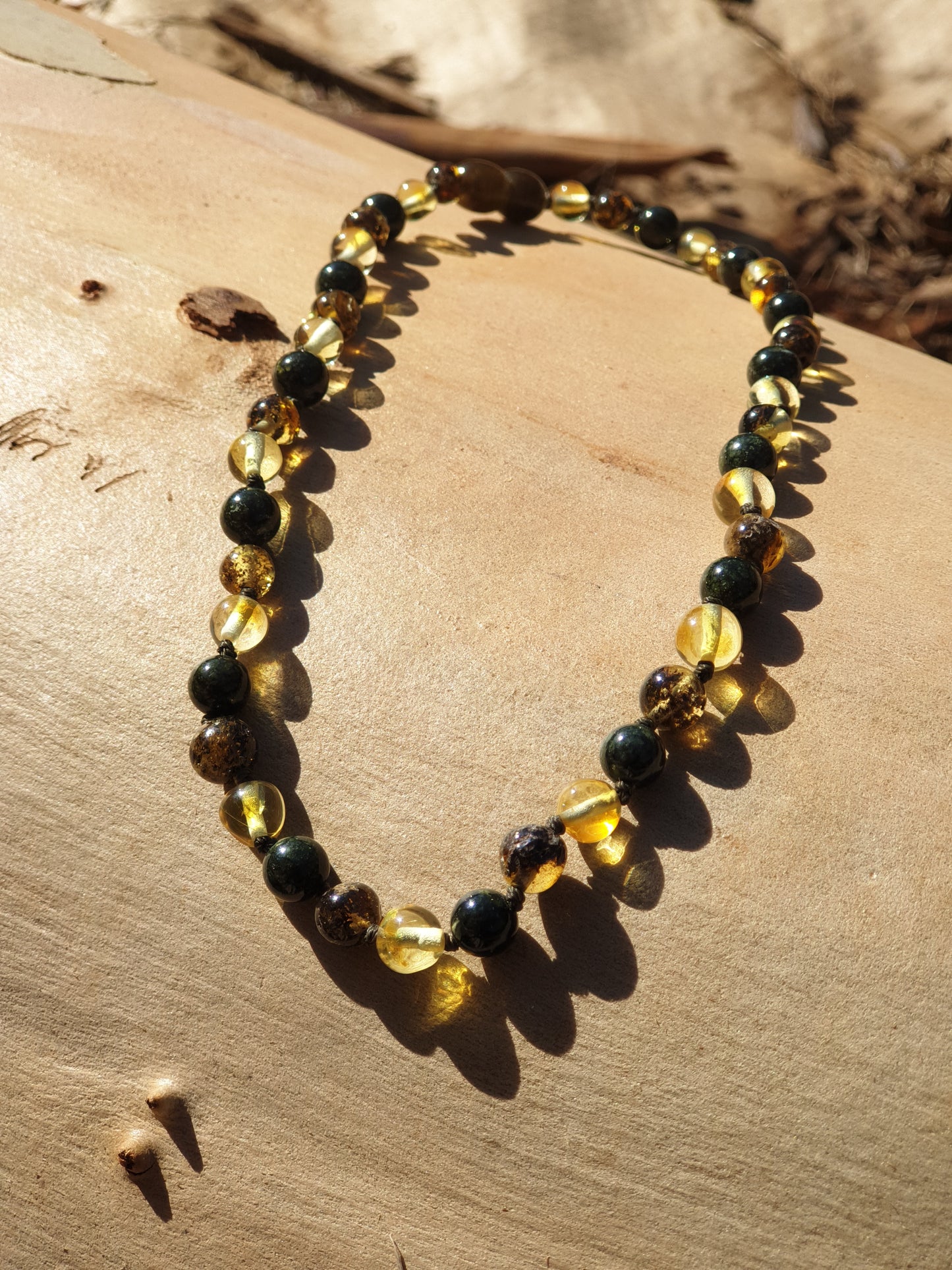 Aventurine & Marble Amber Necklace