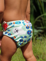 Stay Dry Bamboo Cloth Nappy - Ocean