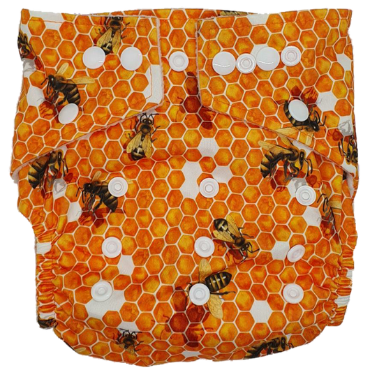 Hippybottomus Stay Dry Bamboo Bee Cloth Nappy