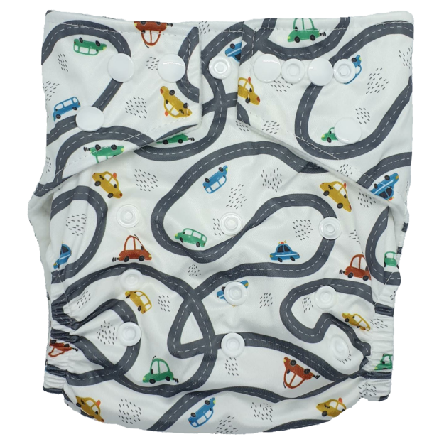 Stay Dry Bamboo Cloth Nappy - Cars