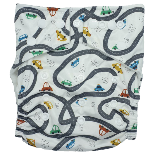 Stay Dry Bamboo Cloth Nappy - Cars