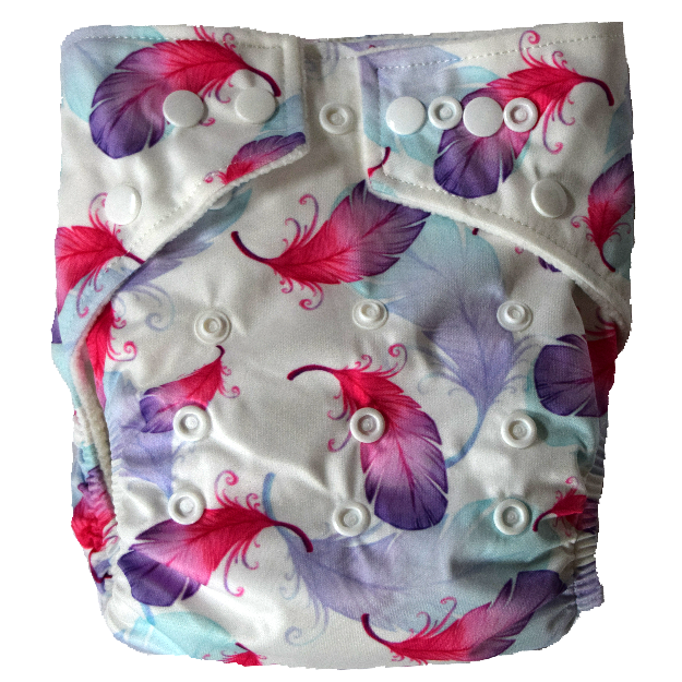 Stay Dry Bamboo Cloth Nappy - Feathers