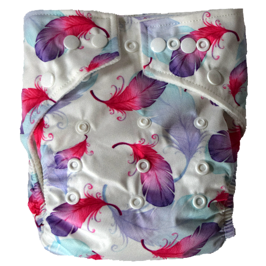 Stay Dry Bamboo Cloth Nappy - Feathers