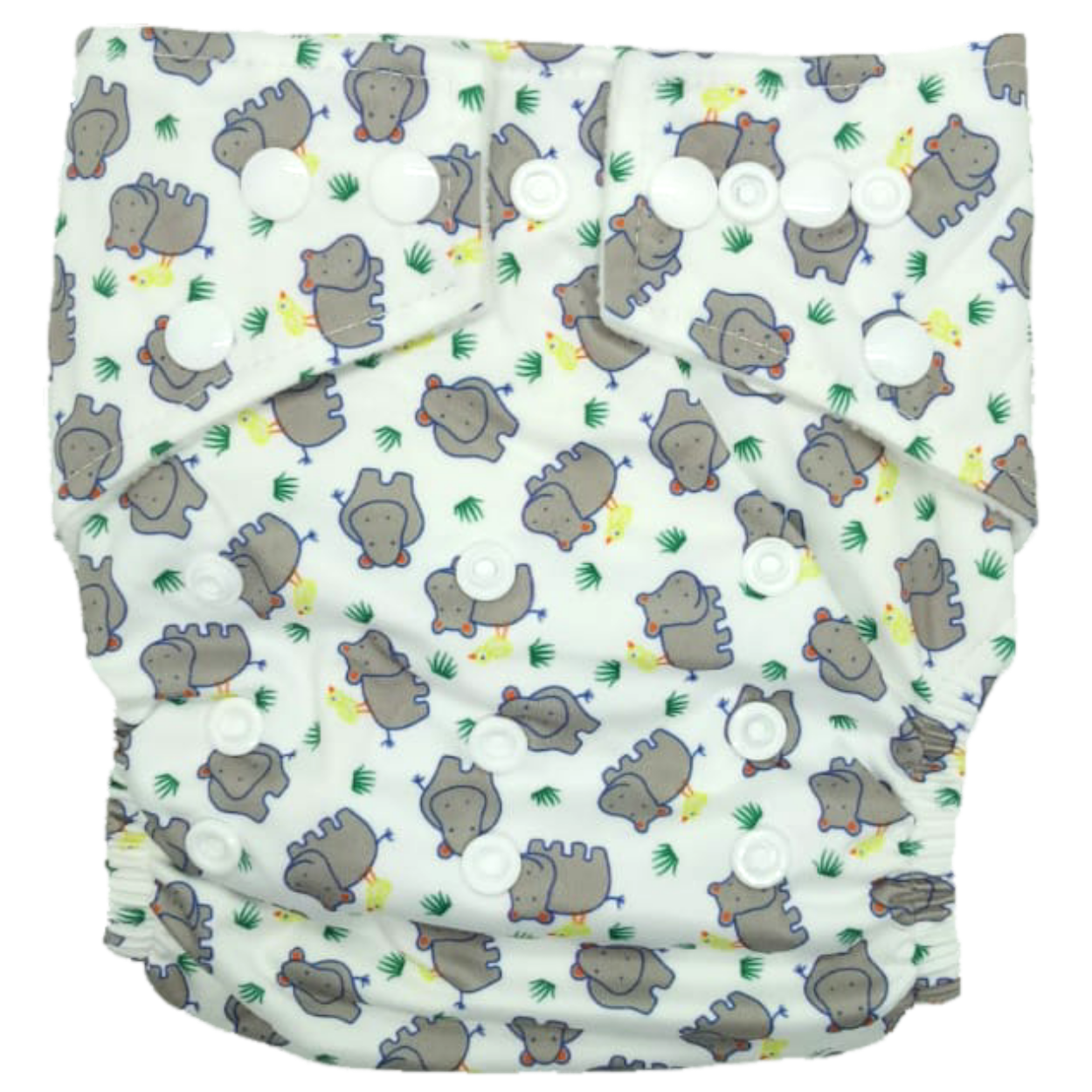 Hippybottomus Bamboo Stay Dry Modern Cloth Nappy - Hippopotamus