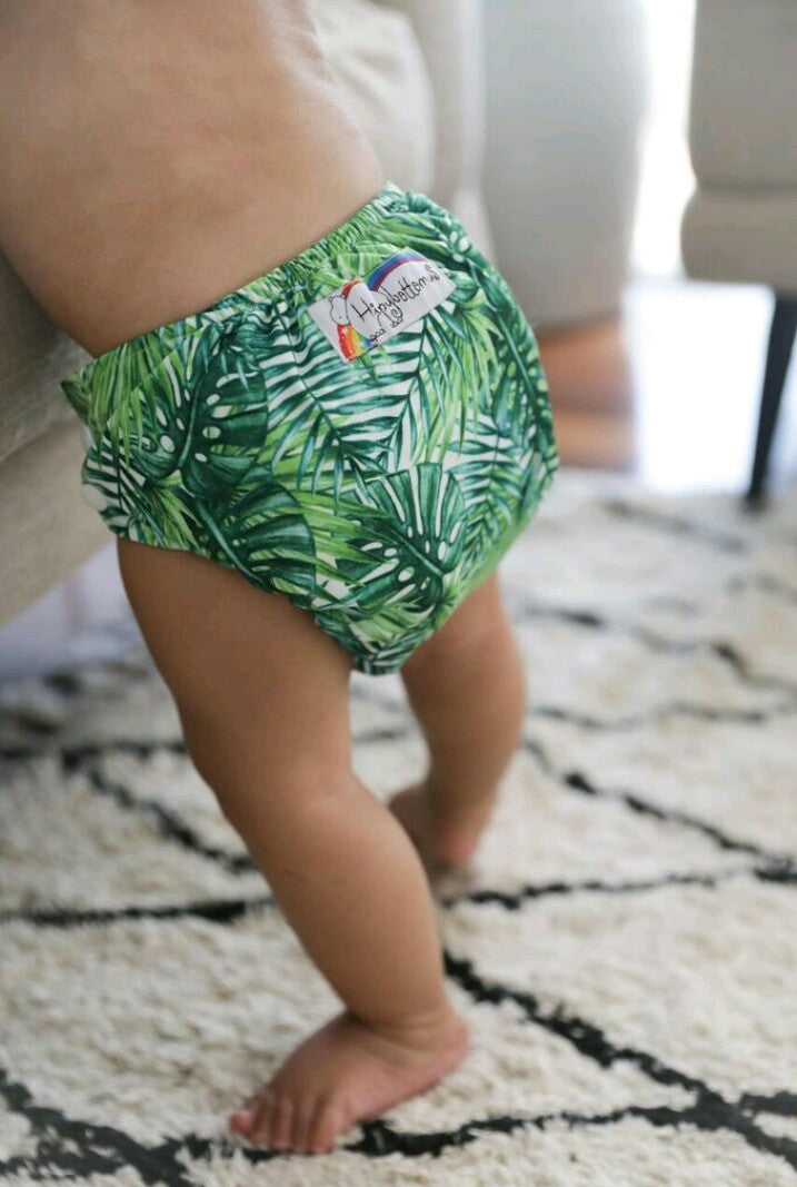 Stay Dry Bamboo Cloth Nappy - Leaves