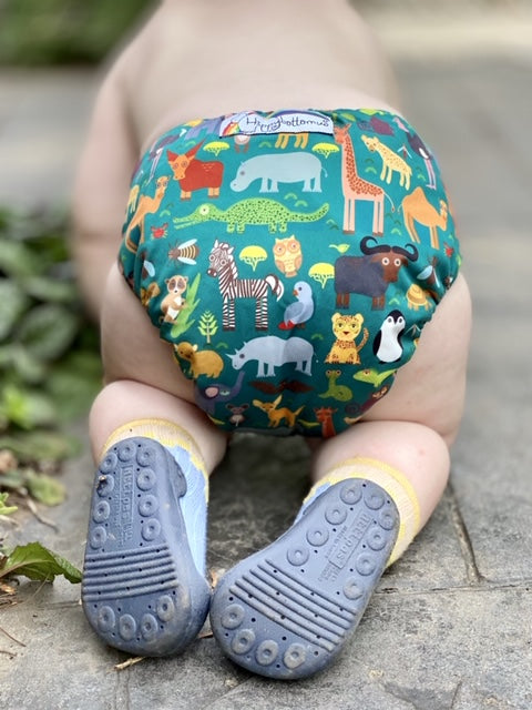 Stay Dry Bamboo Cloth Nappy - Zoo