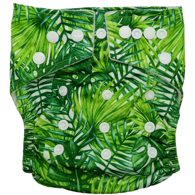 Stay Dry Bamboo Cloth Nappy - Leaves