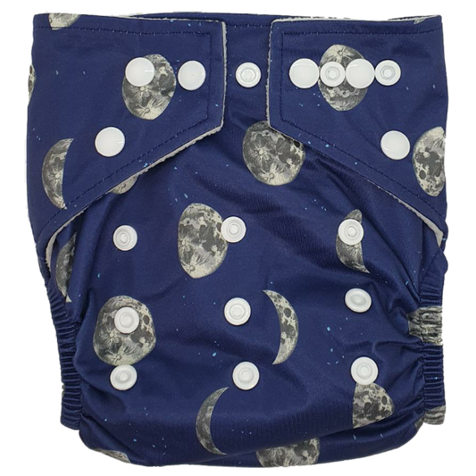 Hippybottomus Stay Dry Bamboo Moon Modern Cloth Nappy