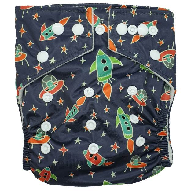 Hippybottomus Stay Dry Bamboo Nappy - Space