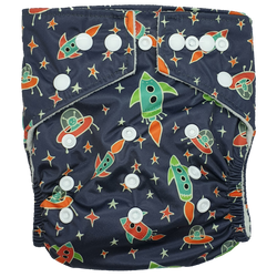 Hippybottomus Stay Dry Bamboo Nappy - Space