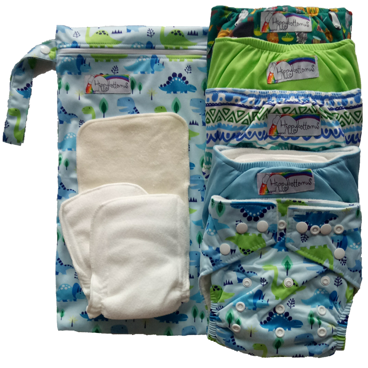 Hippybottomus Trial Reusable Nappy Pack Australia Boy