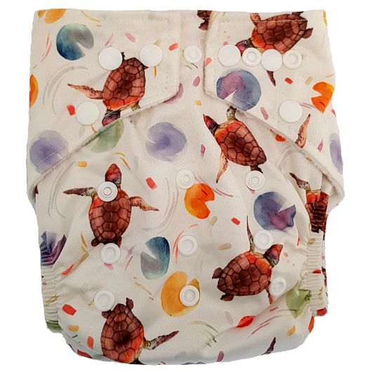 Stay Dry Bamboo Cloth Nappy - Turtles