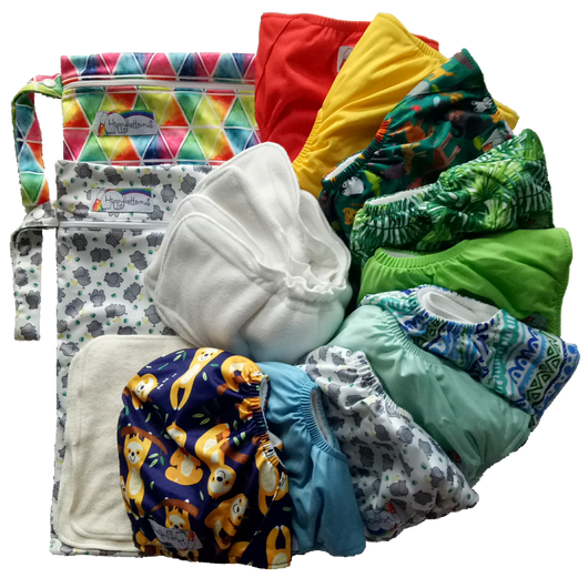 Reusable diaper pack for part time use